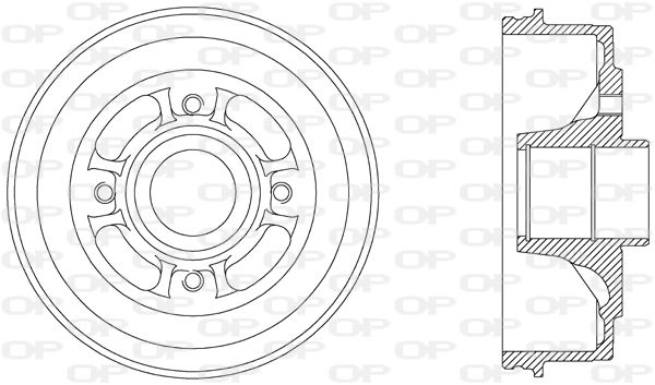 OPEN PARTS Тормозной барабан BAD9006.30